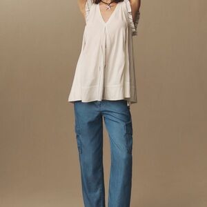 Pilcro Godet Trapeze Flutter Tank Top